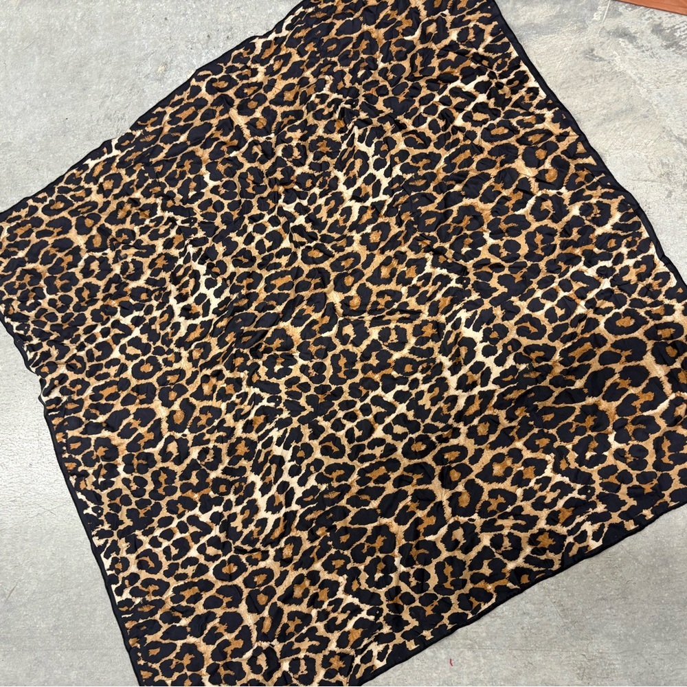 COACH silk cheetah animal print square scarf - Picture 2 of 5